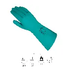 Guantes sin soporte de nitrilo. JUBA®. Talla: S. Acabado: Pastillas. Color: Verde. Grueso (mm): 0,38. Largo (cm): 33