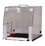 Vitrina de filtración. PLAS-LABS. Para pesada modelo 900-VBE/24. Dim. int. AnxPr (mm): 597x533. Dim. ext. AnxAlxPr (mm): 610x711x1041