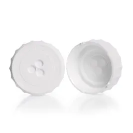 Tapón GL TILT con membrana ventilada de PTFE. DURAN®. Rosca DIN (GL): 56. Tamaño poro (um): 0,2. Diámetro externo (mm): 62. Altura (mm): 27. Material: PP. Color: blanco