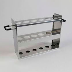 Rack de acero inoxidable. GERHARDT. Accesorio para TURBOTHERM y VAPODEST. Posiciones: 6. Volumen tubos (ml): 250-300