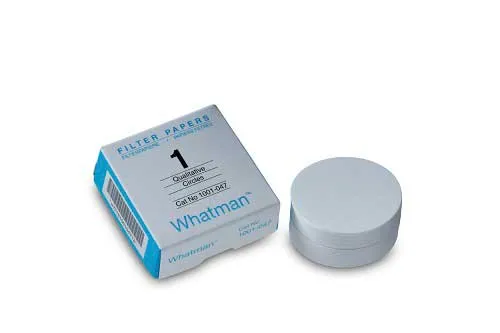 Filtro de papel de celulosa. Whatman™ (Cytiva). Disco plano, calidad Grado 1. Ø (mm): 25. Retención típica (µm): 11