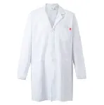 Central closing bata with hidden automatic buttons with placket Size L. White color