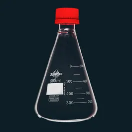 Matraz Erlenmeyer, 1000 ml, con tapón rosca GL32