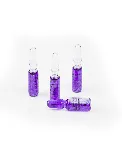 Indicador biológico en ampollas (para cargas líquidas) para esterilización de líquidos por vapor. Esporas: G. stearothermophillus ATCC 7953. Población (por vial): 10x6. Tiempo de incubación (h): 24. Dim. unidad (mm): 45x10