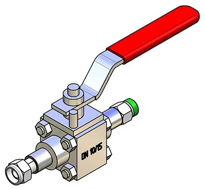 Llave esférica, -60 °C a +200 °C (máx. 6 bar a +200 °C). HUBER. Accesorio