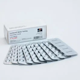 Análisis por fotometría. LOVIBOND®. Fotometría Lovibond®. Pastillas para dureza cálcica. Rango de detección: 50-900mg/l CaCO3. Nº pastillas, tests o ml: 100