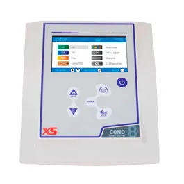 Conductímetro sobremesa COND 8 PRO. XS. Célula: sin célula. Disoluciones 1413 µS y 12,88mS. Datalogger, software Datalink. Rango de medición: COND 0,00 a 500mS. TDS 0,1 mg/L a 200,0 g/L. Salinidad 0,01 a 100,0 ppt. Temp. -20 a 120,0 ºC.