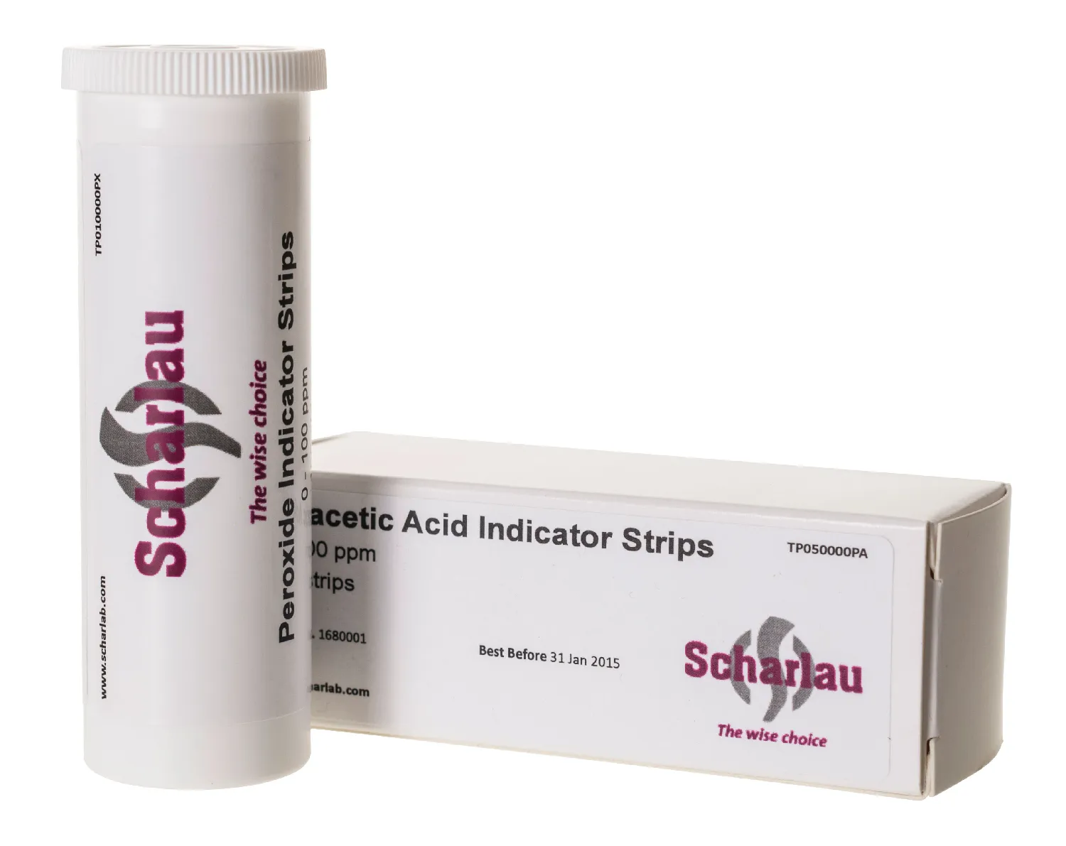 Papel indicador semi-cuantitativo. SCHARLAU. Tira indicadora de peróxidos. 100 tiras por vial. Puntos medida (ppm): Lecturas a 0-1-3-10-30-100 ppm