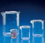 Vasos de forma baja con graduado azul, de TPX. KARTELL. Cap. (ml): 2.000. Subdivisión (ml): 50. Ø ext. (mm): 110. Altura (mm): 184