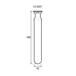 Tubo para determinación DQO/SMA con rosca KS40. GERHARDT. Accesorio para digestor DQO y para digestor para la determinación de trazas de metales