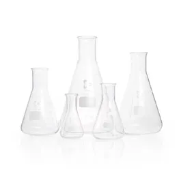 Matraces Erlenmeyer boca estrecha DIN 1773. DURAN®. Cap. (ml): 25. Ø (mm): 42. Ø cuello (mm): 22. Altura (mm): 75