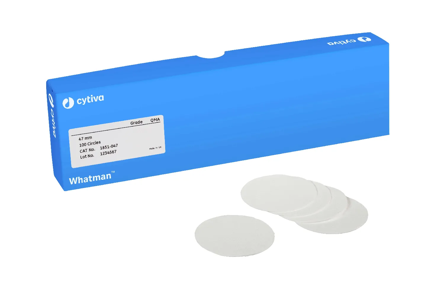 Filtro de microfibra de cuarzo. QM-A. Resistente hasta 500ºC. Whatman™ (Cytiva). Ø (mm): 50. Retención típica (µm): 2,2