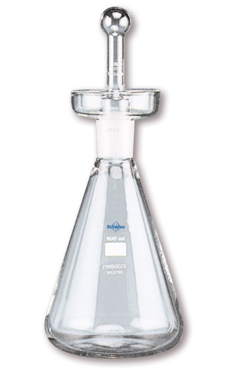 Matraz erlenmeyer 250ml para índice de yodo. SCHARLAU