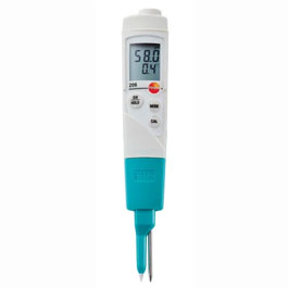 pH-metro Testo 206. TESTO. Medidor de pH testo 206 pH3 módulo BNC: Instrumento de medición de una mano de pH/ºC, sonda pH3 con conector BNC, TopSafe y sujeción para pared/cinturón. Rango de medición: 0 a 14 pH 0 a 80 ºC 