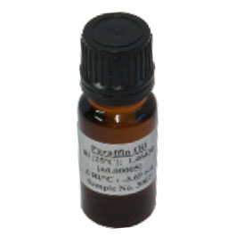 CRM-D 690, Material de referencia certificado para densímetros digitales VariDens. SCHMIDT-HAENSCH.  Características: Desidad a 20ºC (g/cm3): 0,69189 , viscosidad a 20ºC (mm2/s): 0,7292. Calibrado con una incertidumbre de 0,00003 g/cm3. 10 mL