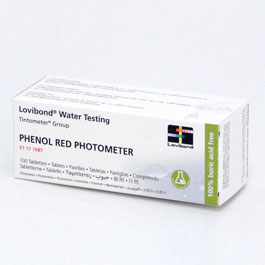 PHENOLRED PHOTOMETER TABLETS Pack 100 un. LOVIBOND. 