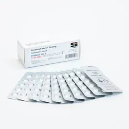 Análisis por fotometría. LOVIBOND®. Fotometría Lovibond®. Pastillas para Fenol Nº 1. Rango de detección: 0,1-5,0mg/l C6H5O14. Nº pastillas, tests o ml: 100