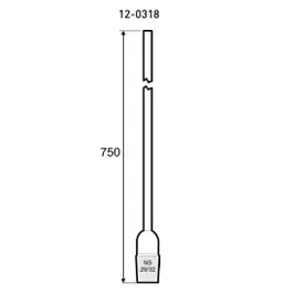 Refrigerante de vidrio de aire para DQO con rosca NS29. GERHARDT. Accesorio para digestor DQO. Largo (mm): 750