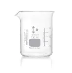 Vaso de precipitado, forma baja, graduado, vidrio borosilicato. DURAN. Cap. (ml): 150. Ø (mm): 60. Altura (mm): 80