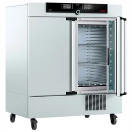 Incubador refrigerado por compresor ICP450, TwinDISPLAY, 449 l, -12 °C a +60 °C con 2 rejillas en acero inoxidable, electropulidas. MEMMERT.