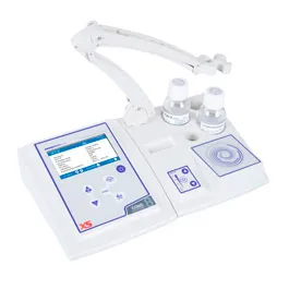 Conductímetro sobremesa COND 8 PRO. XS. Agitador magnético con brazo. Célula: sin célula. Disoluciones 1413 µS y 12,88mS. Datalogger, software Datalink. Rango de medición: COND 0,00 a 500mS. TDS 0,1 mg/L a 200,0 g/L . Salinidad 0,01 a 100,0 ppt. Temp. -20 a 120,0 ºC.