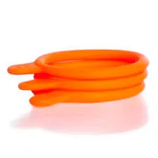 Anilla marcada (Bottle tag) de silicona. DURAN®. Rosca: GL 45. Color: naranja