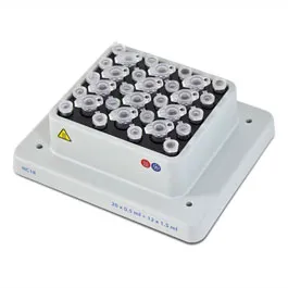 Bloque calefacción/refrigeración para 20 microtubos de 0,5 mL y 12 microtubos de 1,5 mL, compatible con PCMT y PCMT PLUS. GRANT. Accesorio. Termoagitador con refrigeración PCMT y PCMT PLUS