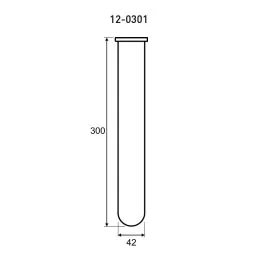 Tubo de digestión. GERHARDT. Accesorio para KJELDATHERM. Volumen (ml): 250-300. Dimensiones ØxL (mm): 42x300