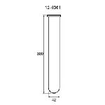 Tubo de digestión. GERHARDT. Accesorio para KJELDATHERM. Volumen (ml): 250-300. Dimensiones ØxL (mm): 42x300