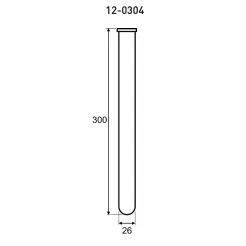 Tubo de digestión micro. GERHARDT. Accesorio para KJELDATHERM. Volumen (ml): 100. Dimensiones ØxL (mm): 26x300