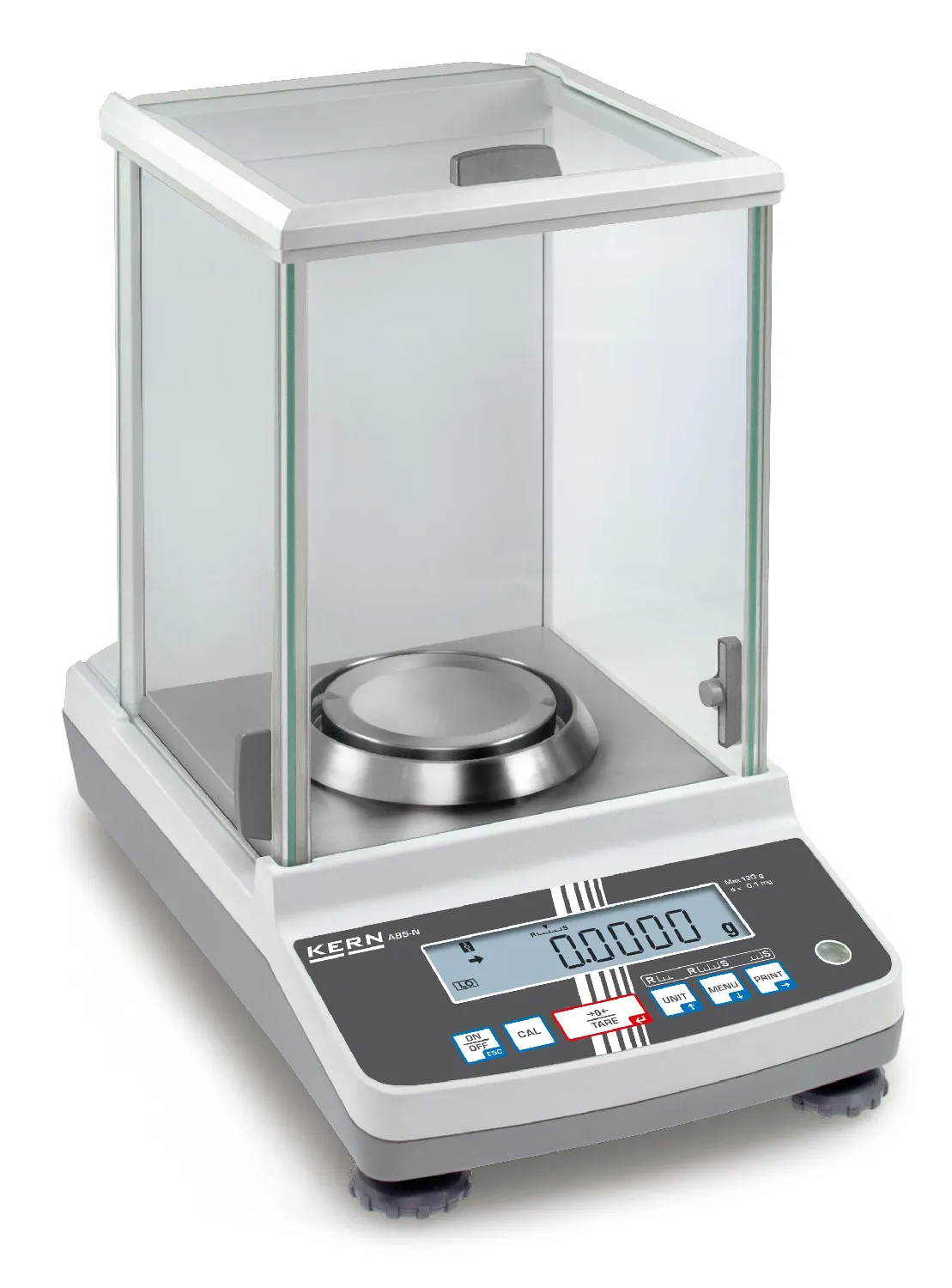 Analytical balance KERN®. Model: ABS 320-4N. Readability (mg): 0,1. Capacity (g): 320. Reproducibility (mg): 0,2. Linearity (mg): ± 0,3. Optional cert.: 315-963101. Calibration: External