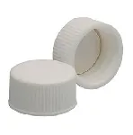 Tapón sin orificio, rosca 15-425 para Vial de almacenamiento. Material: Urea blanca, con junta de PTFE