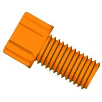 Conector Gripper PP 1/4'-28 para 1/16' D.E. Naranja. DIBA OMNIFIT