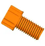 Conector Gripper PP 1/4'-28 para 1/16' D.E. Naranja. DIBA OMNIFIT