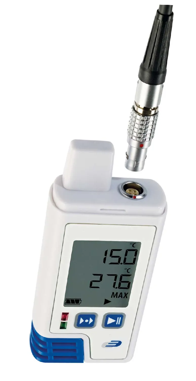 Datalogger LOG 200 E. DOSTMANN. Sonda: Interna, externa (opcional). Rango de medición: -20 a 70 ºC/-200 a 250 ºC (Pt100). Precisión: Interna: ±0,5 ºC/±0,1 ºC (-10 a 40 ºC).Externa: ±0,3 ºC