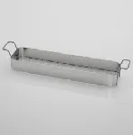 Cestillo de acero inoxidable. Accesorio para Elmasonic. ELMA. Es muy importante el uso de cestillo para proteger el baño. Para modelo: Elmasonic 70. Dimensiones An x Al x Pr (mm): 106x465x50