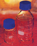 Laboratory Bottles with DIN-Thread ISO GL25, capacity 25 ml. Graduated