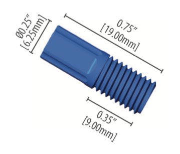 Conector Omni-Lok PP 1/4'-28 para 1/8 D.E. Sistema de conexión Omni-LokTM. DIBA OMNIFIT. Verde