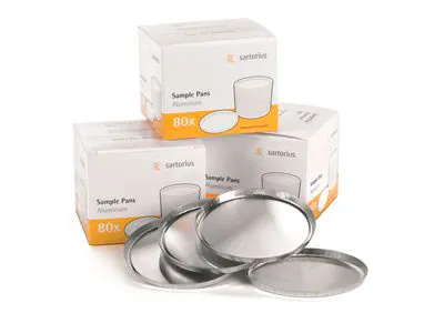 Platillos de aluminio desechables redondos ø90mm para analizadores de humedad IR. SARTORIUS. 