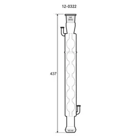 Refrigerante de vidrio de bolas con rosca KS40. GERHARDT. Accesorio para digestor DQO y para digestor para la determinación de trazas de metales