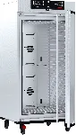 Cámara de clima constante HPP410eco. MEMMERT. Vol. (l): 384. Dim. int AnxAlxPr (mm): 640x1.200x500. Dim. ext. AnxAlxPr (mm): 824x1.720x655. Equipamiento: 2 rejillas de acero inoxidable, electropulidas; depósito de agua con manguera de conexión de 2,5 litros. Rango Temp. sin luz ni humedad (ºC): 0 (mín. 20 sobre temperatura ambiente) a 70. Rango humedad sin luz (%HR): 10-90