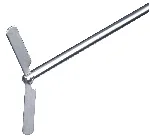 Varilla para agitador RZR. HEIDOLPH. Velocidad media/baja De acero inox. AISI 304, tamaño de la pala 50x12mm, longitud 400mm, Ø eje 8mm. Tipo: BR 14 Varilla de pala pivotante. Nº palas: 2. Tamaño pala (mm): 90x10. Long. (mm): 400