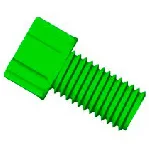 Conector Gripper PP 1/4'-28 para 1/16' D.E. Verde. DIBA OMNIFIT