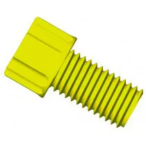 Conector Gripper PP 1/4'-28 para 1/16' D.E. Amarillo. DIBA OMNIFIT