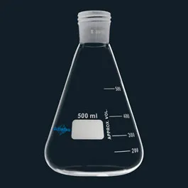 Matraz erlenmeyer con unión roscada. SCHARLAU. Capacidad (ml): 500. Hembra: 29/32 Sin tapón