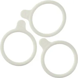 Anilla marcada (Bottle tag) de silicona. DURAN®. Rosca: GL 45. Color: blanco