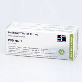 Análisis por fotometría. LOVIBOND®. Fotometría Lovibond®. Reactivo DPD 1 para análisis de Br, Cl, ClO, I y O3. Rango de detección: 0,05-3,6mg/l de I. Nº pastillas: 100.