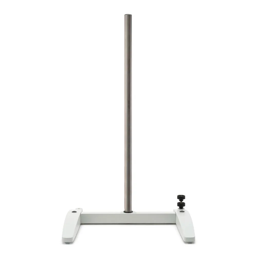 Soporte en H Universal. VELP®. Ancho base (mm): 462. Profundad base (mm): 430. Altura varilla (mm): 1015. Ø varilla (mm): 28. Compatible con modelos: OHS 20, 40, 60, 100, 200 DIGITAL; OHS 60, 100, 200 ADVANCE; DLH; DLS; PW; LH; LS; ES