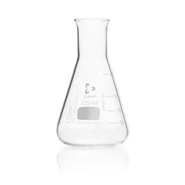 Matraces Erlenmeyer boca estrecha DIN 1773. DURAN®. Cap. (ml): 125. Ø (mm): 67. Ø cuello (mm): 28. Altura (mm): 112