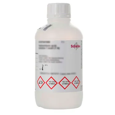 Botella de plástico con disolvente Scharlau EssentQ® para síntesis química